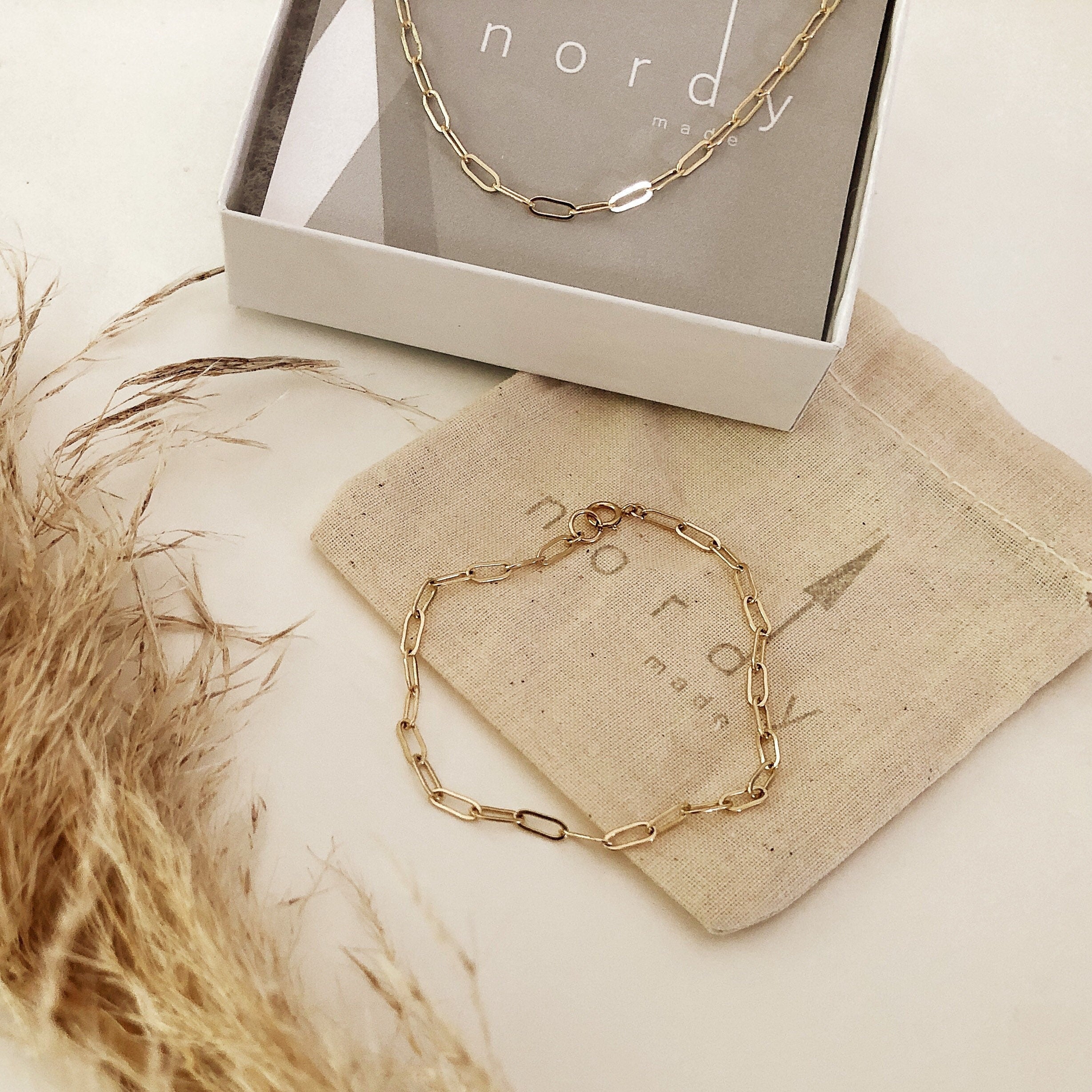 GOLD FILL BRACELET/ Paperclip chain bracelet/ Friendship bracelet/ curb chain bracelet/ silver bracelet/minimalist gold bracelet/