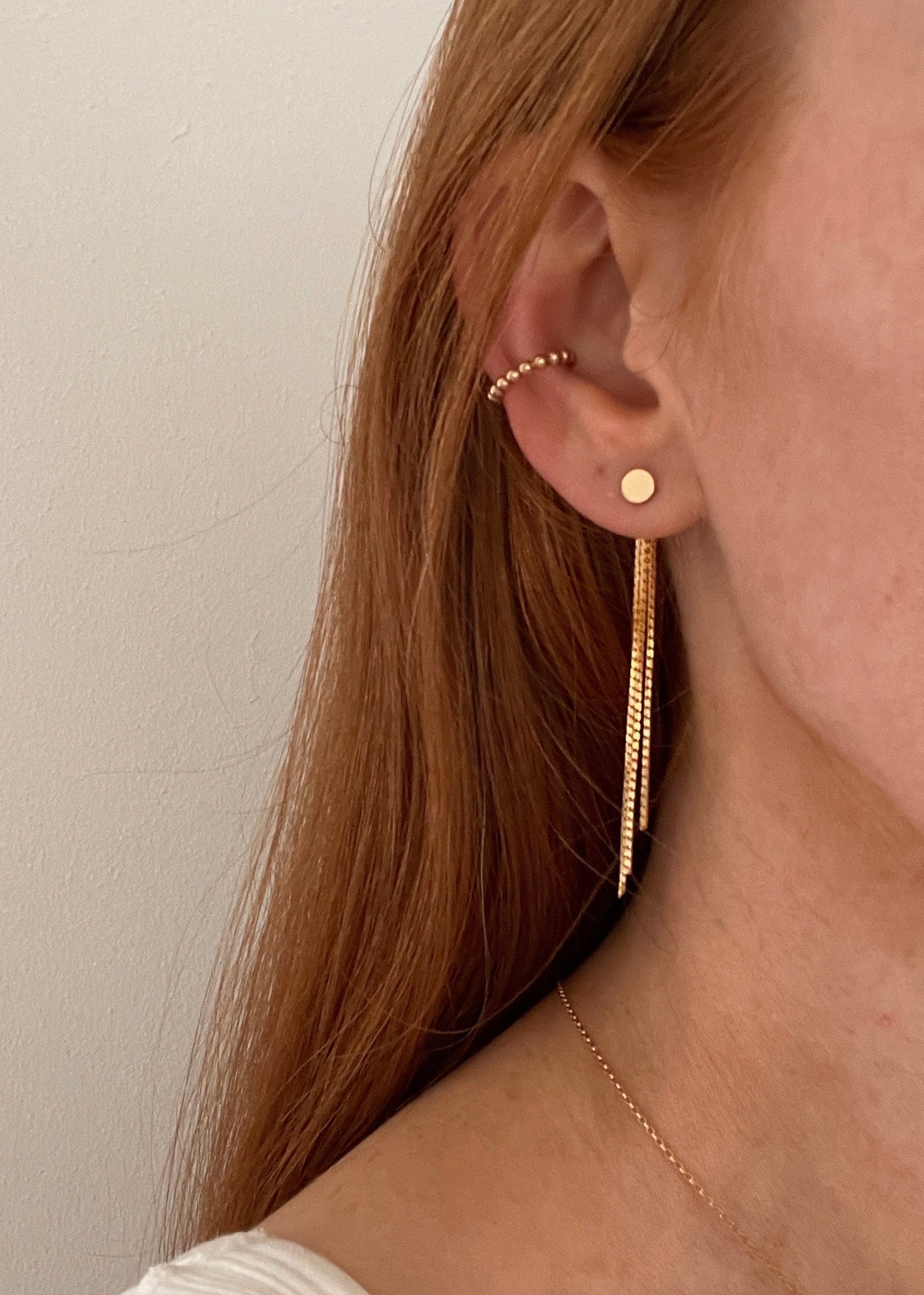 Kira 14k GOLD fill twist EAR CUFF /gold ear cuff/ minimalist ear cuff / gold filled earrings/ no piercing ear cuff/hypoallergenic earrings
