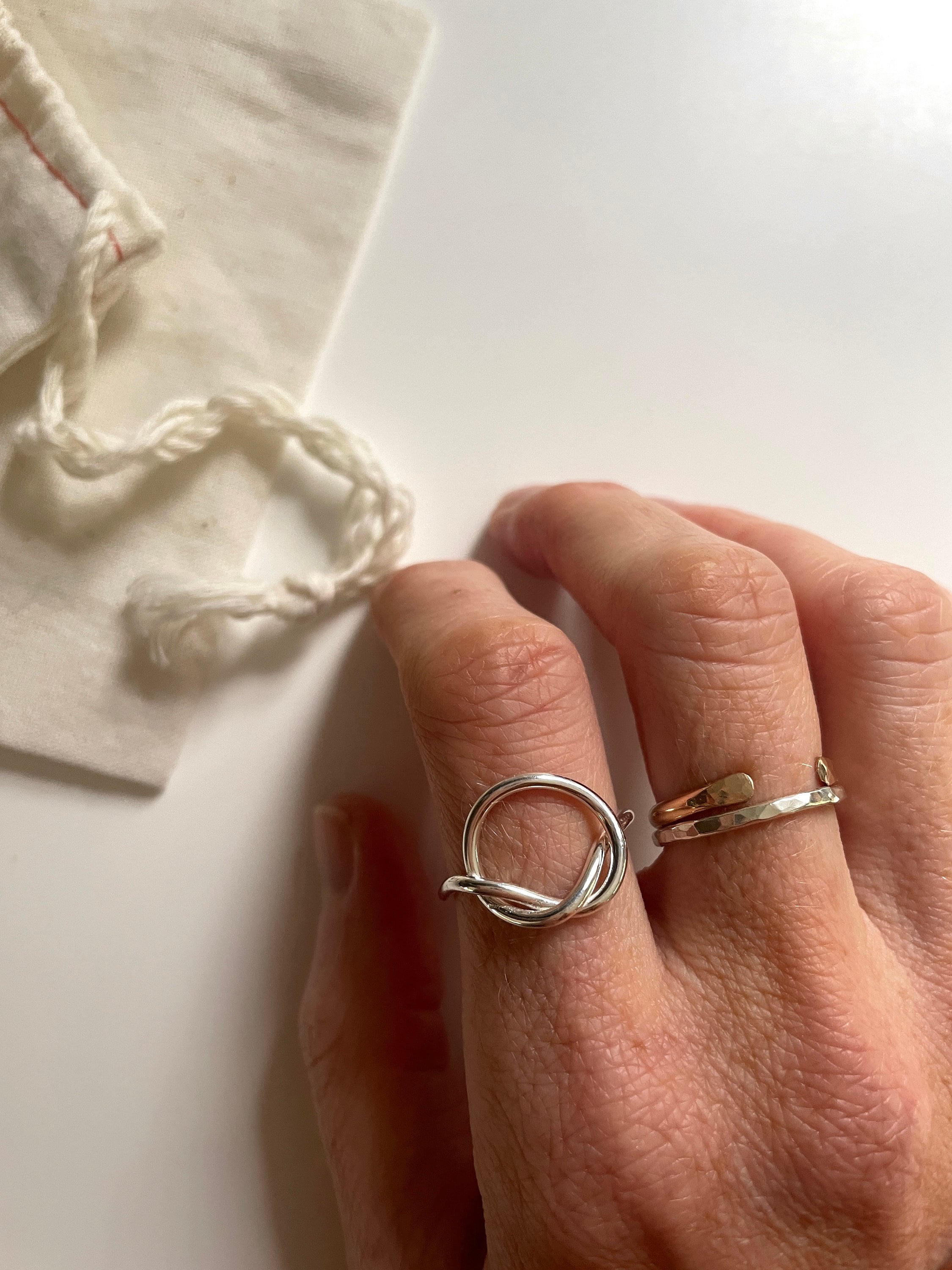 MARGOT minimalist KNOT RING /organic gold ring/ dainty ring/ statement ring/ boho ring/ modern ring/ gold knot ring/ sterling silver ring