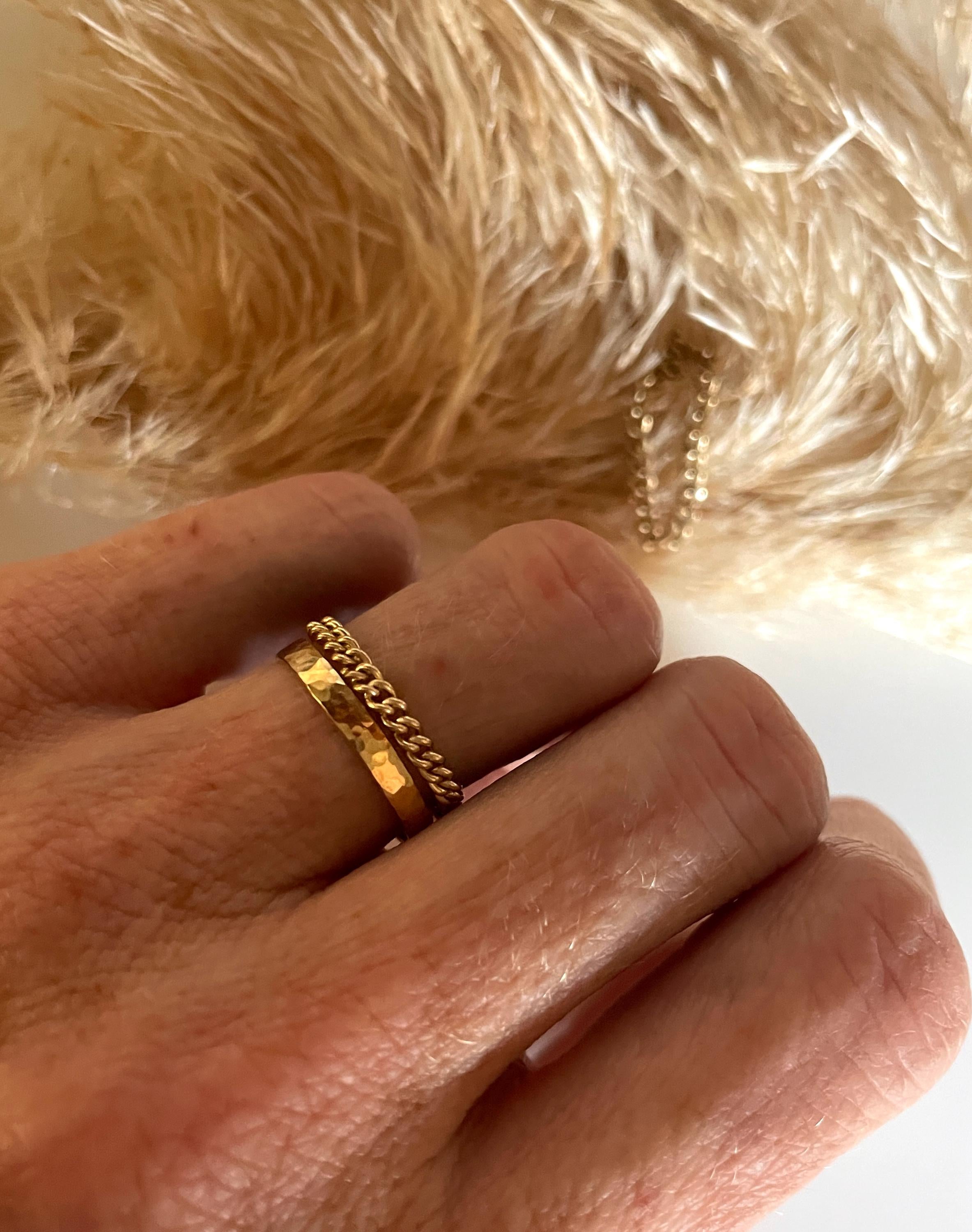 Reina 14k GOLD Fill curb CHAIN RING /14k gold filled ring/ gold stacking ring/ boho ring/ dainty stacking ring/ minimalist ring