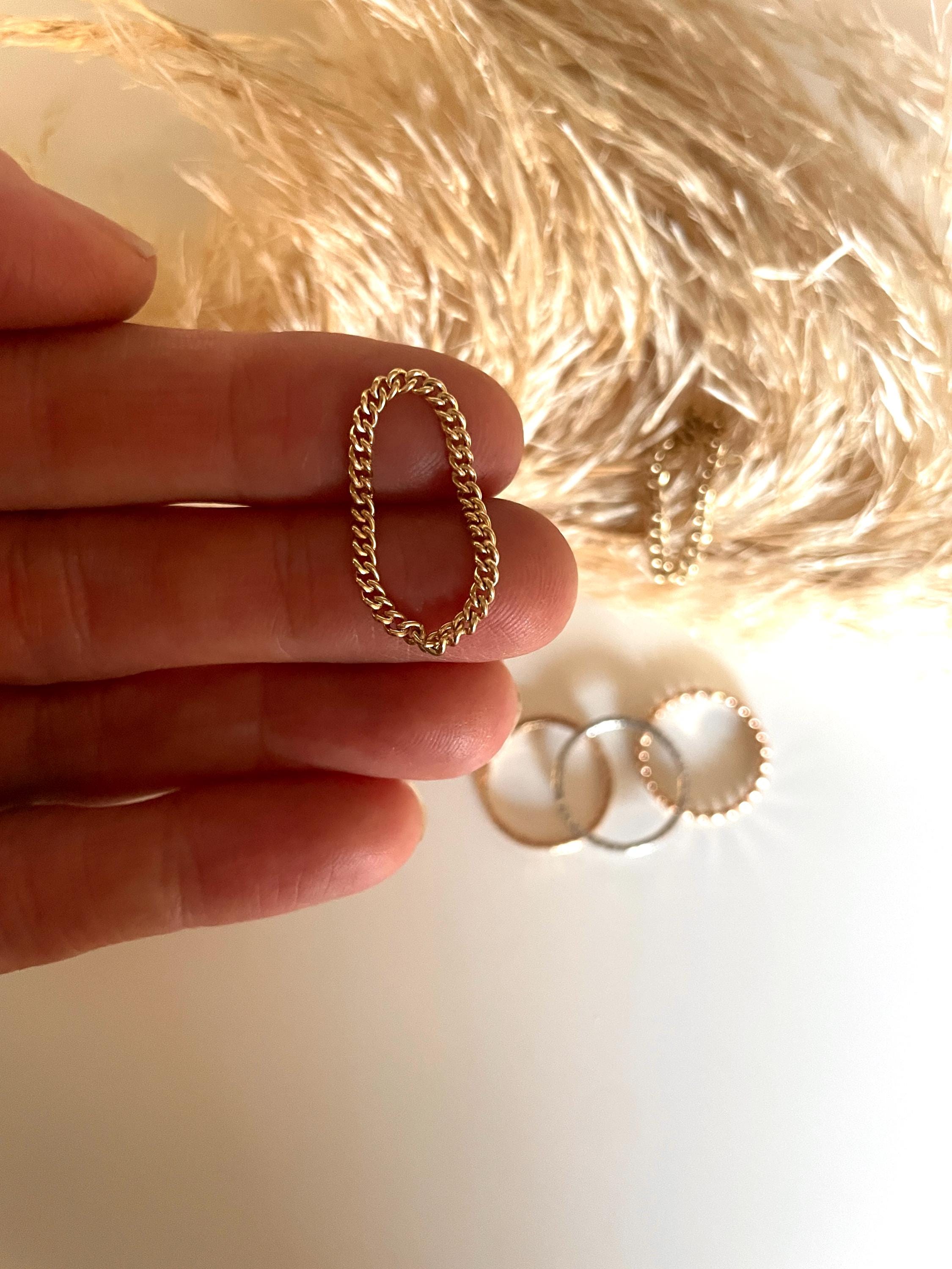 Reina 14k GOLD Fill curb CHAIN RING /14k gold filled ring/ gold stacking ring/ boho ring/ dainty stacking ring/ minimalist ring