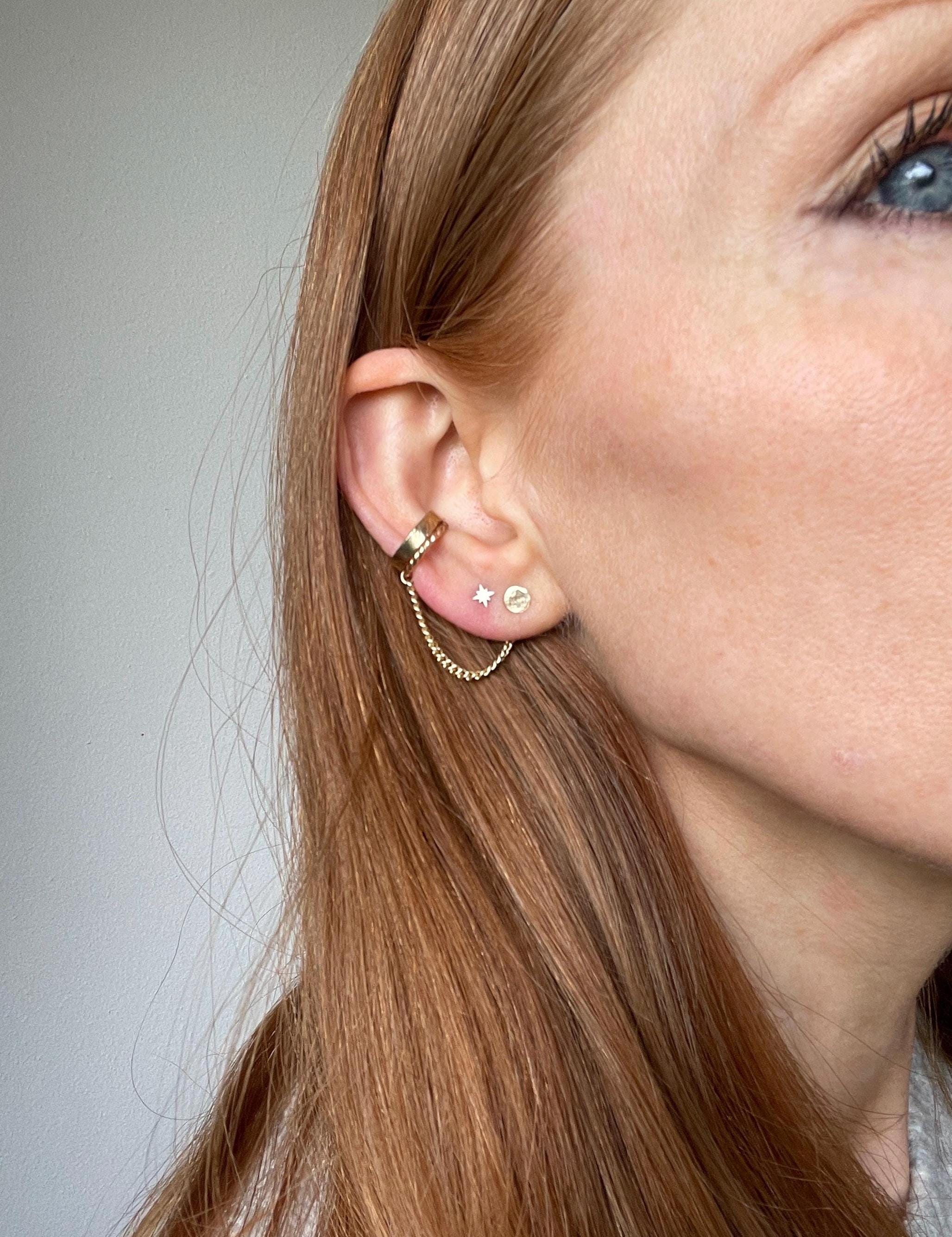Kira 14k GOLD fill twist EAR CUFF /gold ear cuff/ minimalist ear cuff / gold filled earrings/ no piercing ear cuff/hypoallergenic earrings