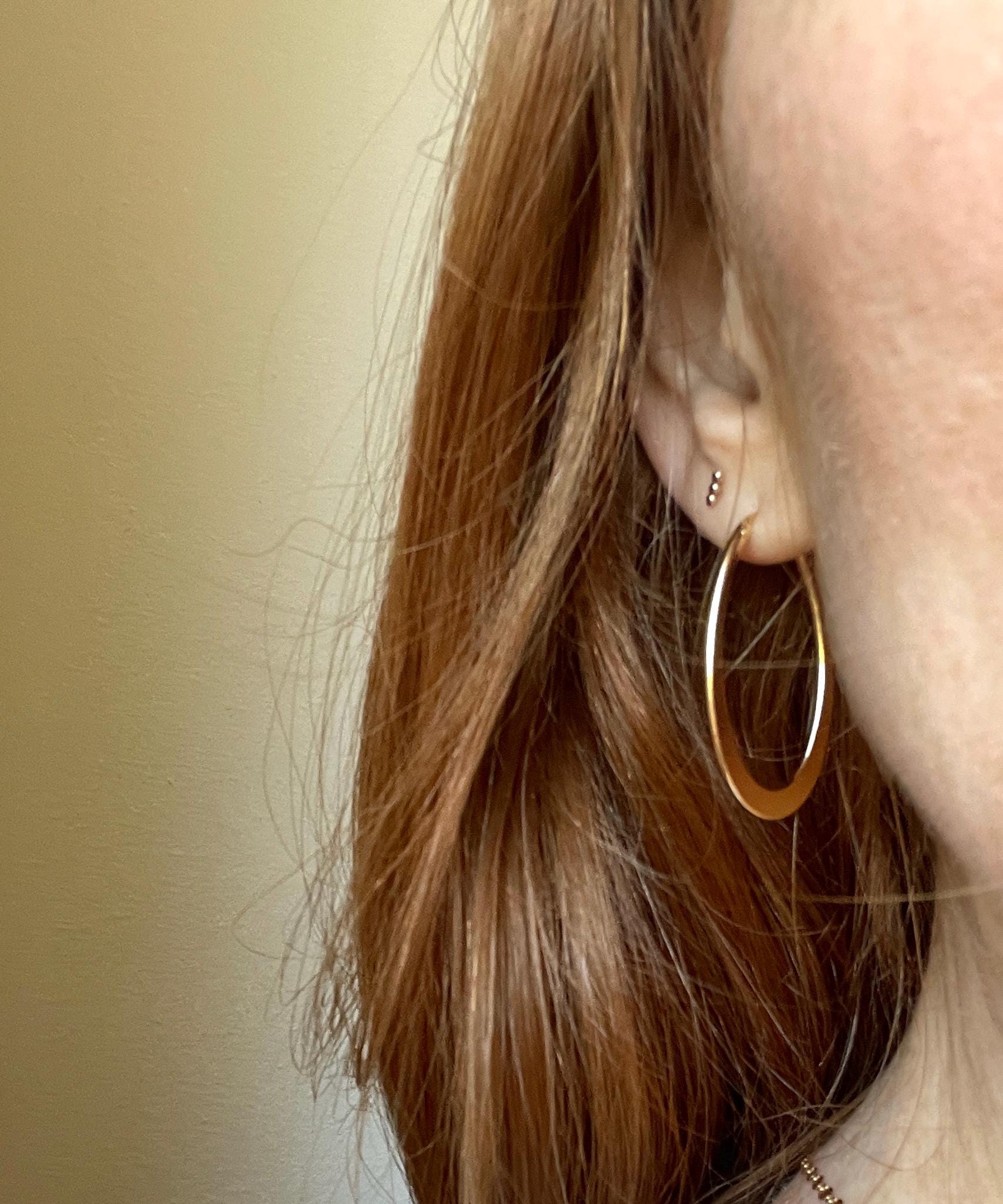 Large OVAL HOOP EARRINGS / gold oval hoops/ large gold hoops/ modern hoop earrings/statement hoops/ modern hoops/ gold hoops/ gold earrings