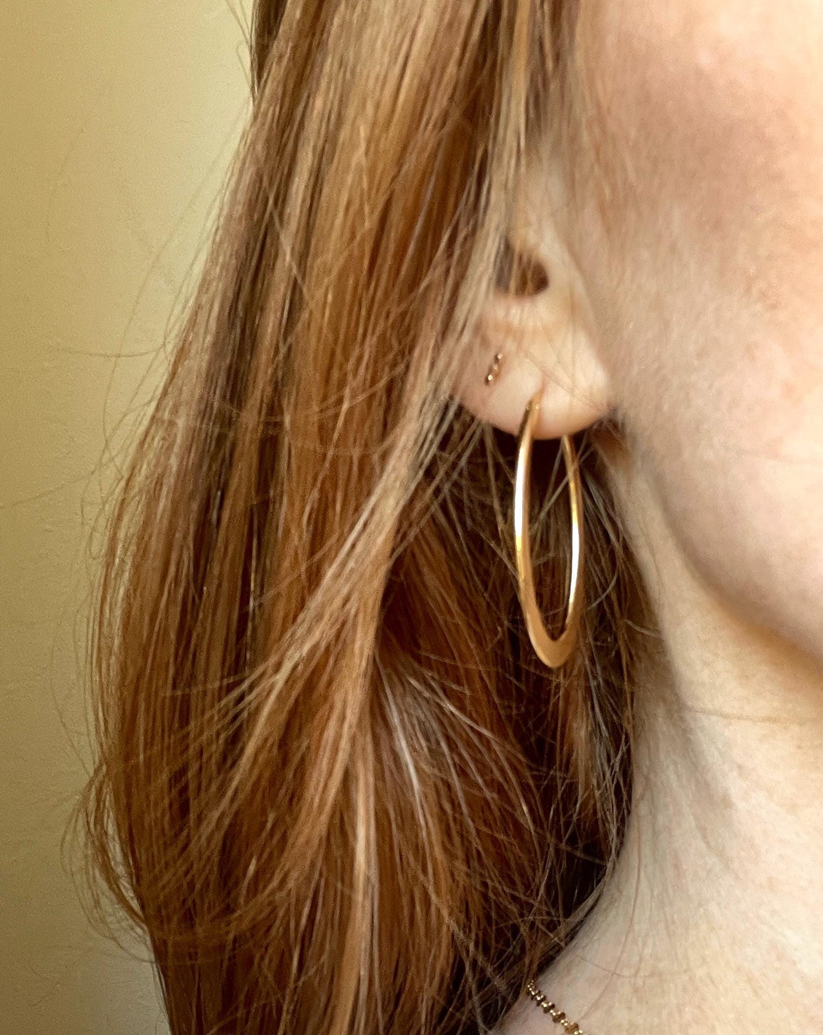 Large OVAL HOOP EARRINGS / gold oval hoops/ large gold hoops/ modern hoop earrings/statement hoops/ modern hoops/ gold hoops/ gold earrings