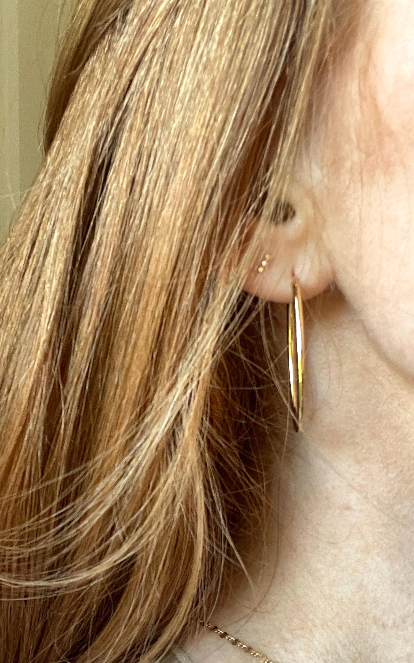 Large OVAL HOOP EARRINGS / gold oval hoops/ large gold hoops/ modern hoop earrings/statement hoops/ modern hoops/ gold hoops/ gold earrings