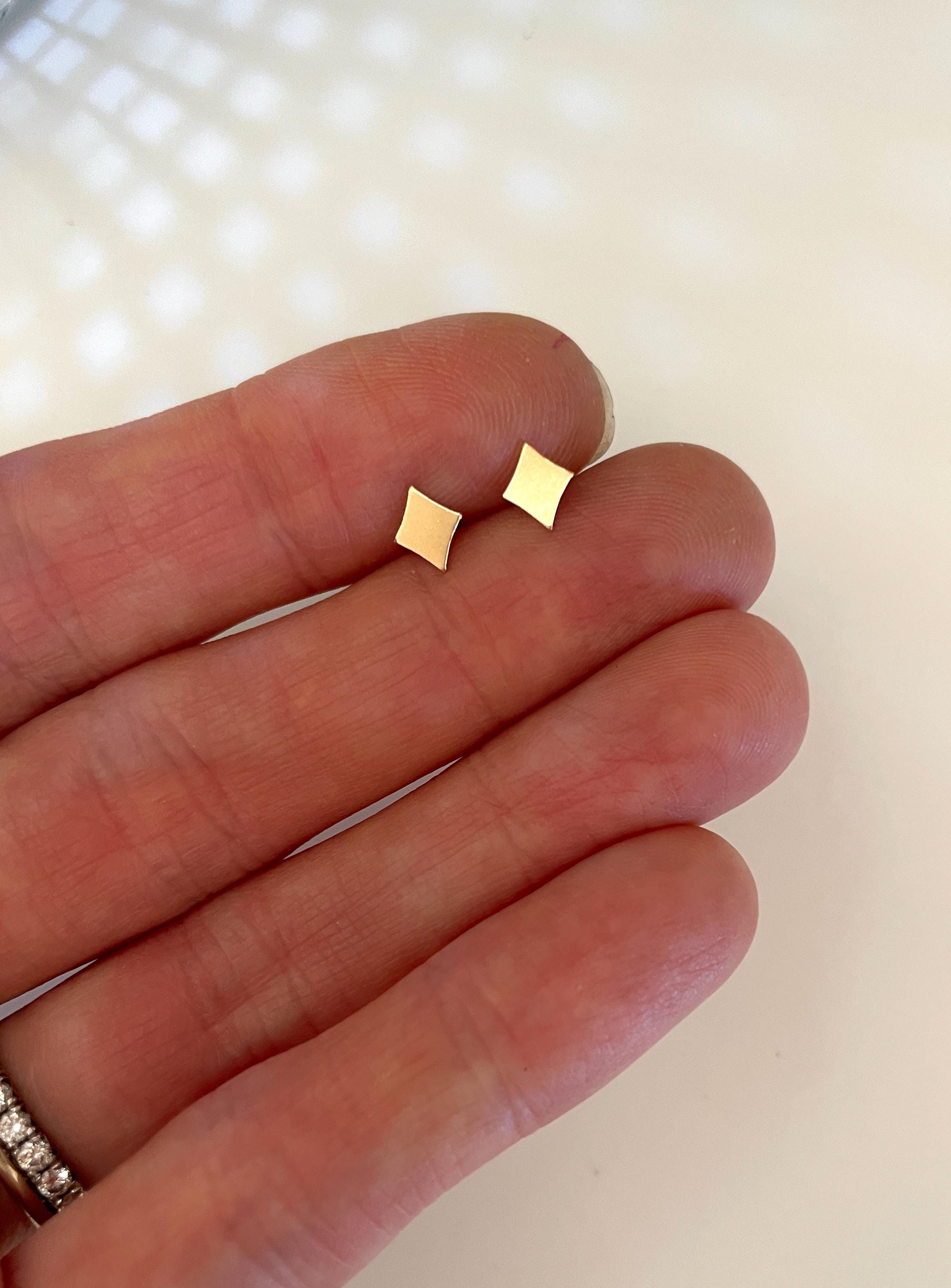 14K gold fill MINIMALIST DIAMOND STUDS/ sparkle studs/ kite studs/ rhombus studs/ simple studs/ dainty earrings/ star studs/star earrings