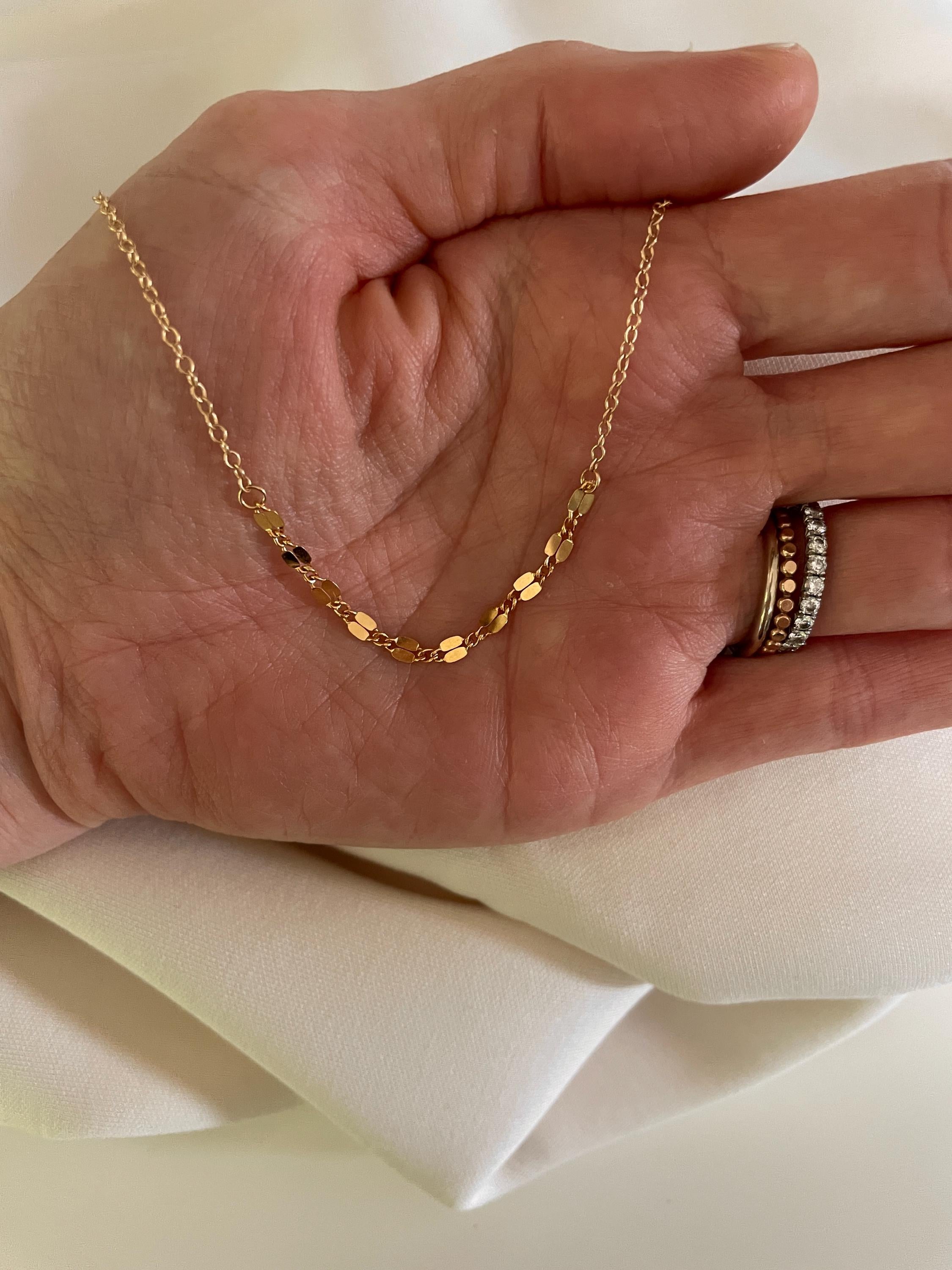 14K gold fill Dapped STARBURST CHAIN NECKLACE, Mixed chain sequins necklace, Choker, Dainty layering necklace, Gold minimalist necklace