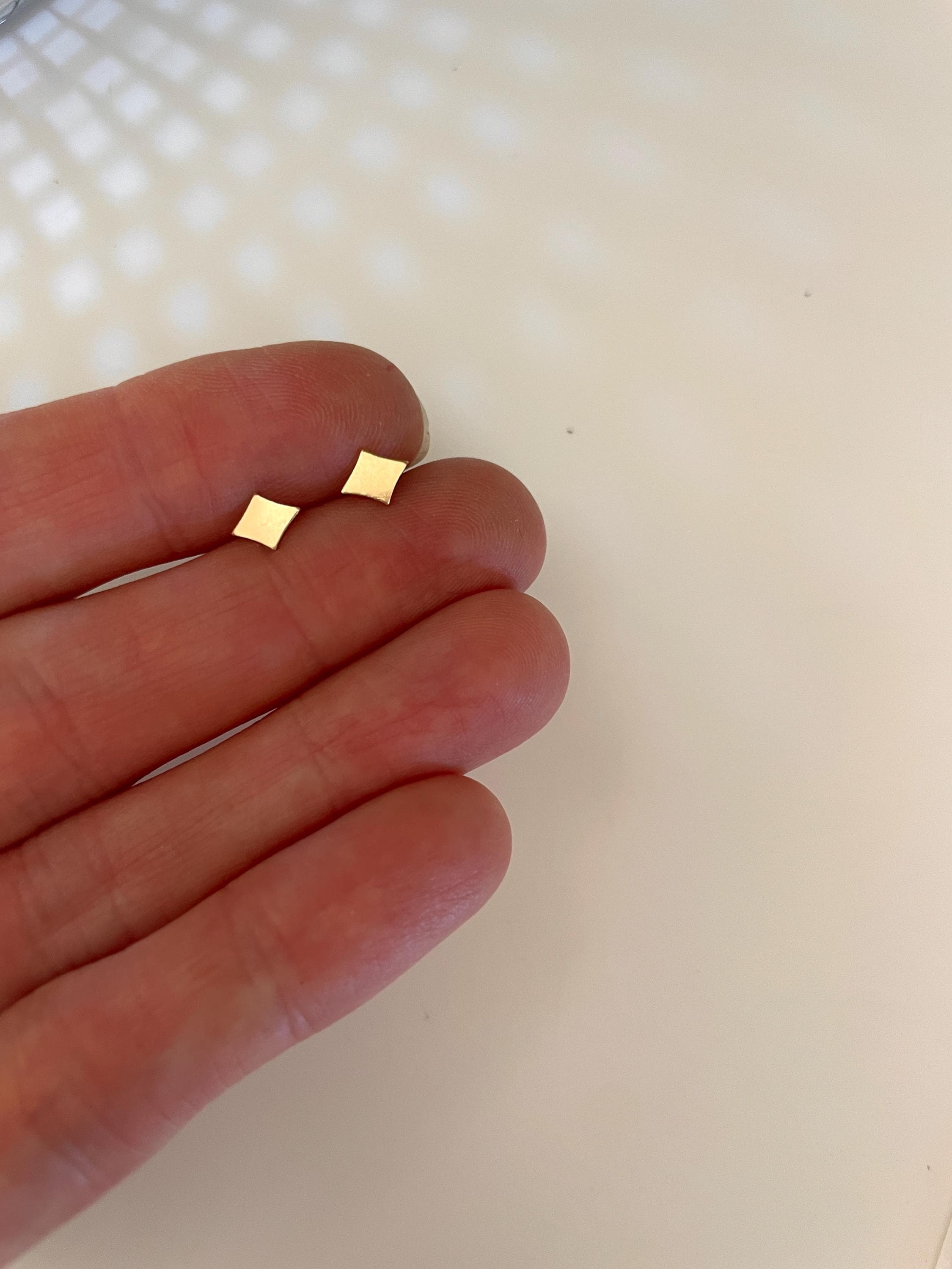 14K gold fill MINIMALIST DIAMOND STUDS/ sparkle studs/ kite studs/ rhombus studs/ simple studs/ dainty earrings/ star studs/star earrings