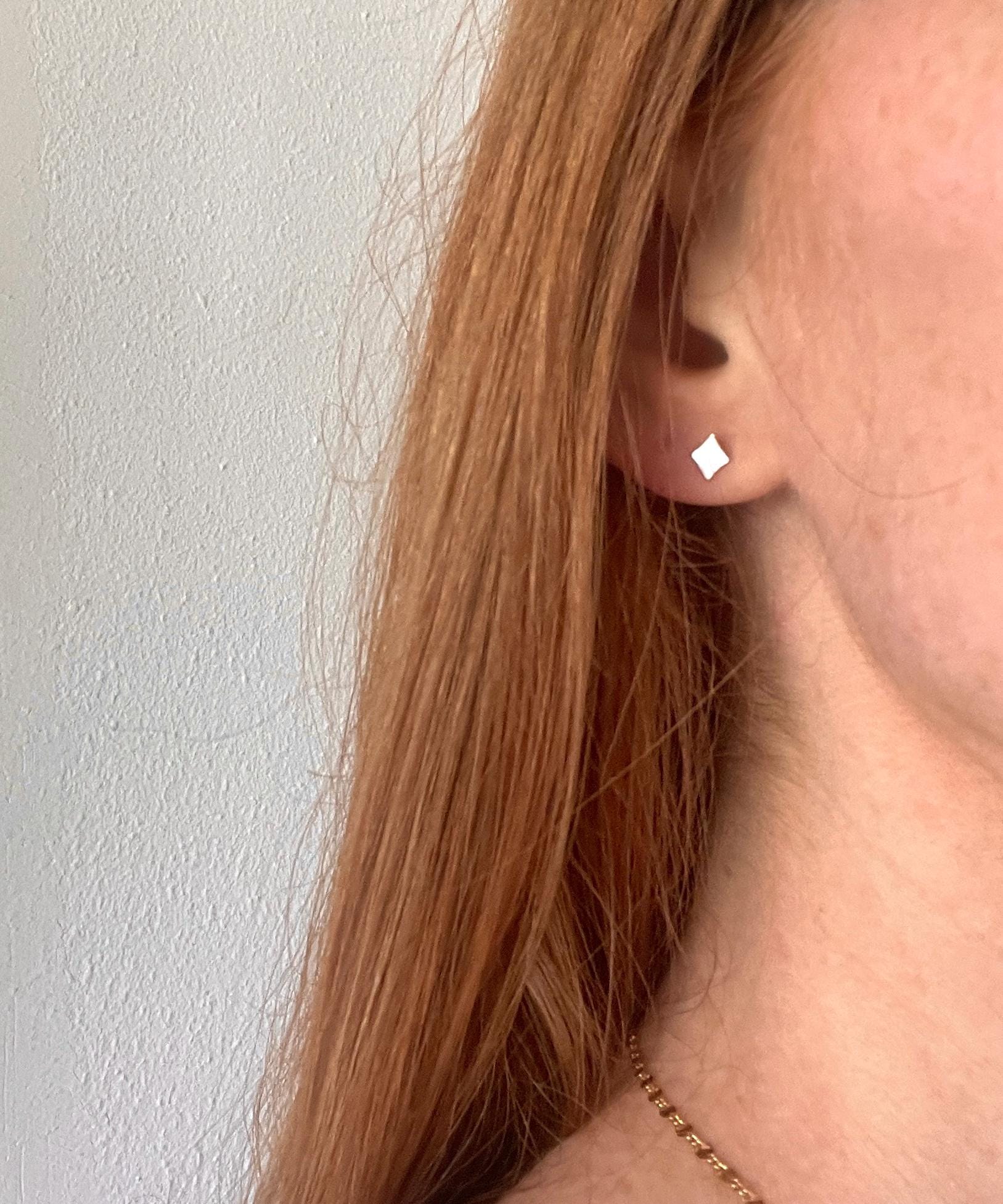 14K gold fill MINIMALIST DIAMOND STUDS/ sparkle studs/ kite studs/ rhombus studs/ simple studs/ dainty earrings/ star studs/star earrings