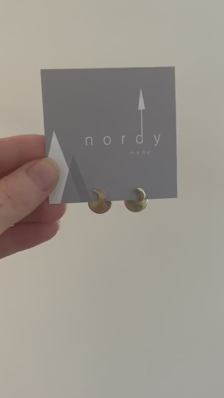 CELESTE minimalist CRESCENT MOON ear jackets/moon studs/earring jacket/moon earrings/bohemian jewelry/hypoallergenic earrings/nordymade