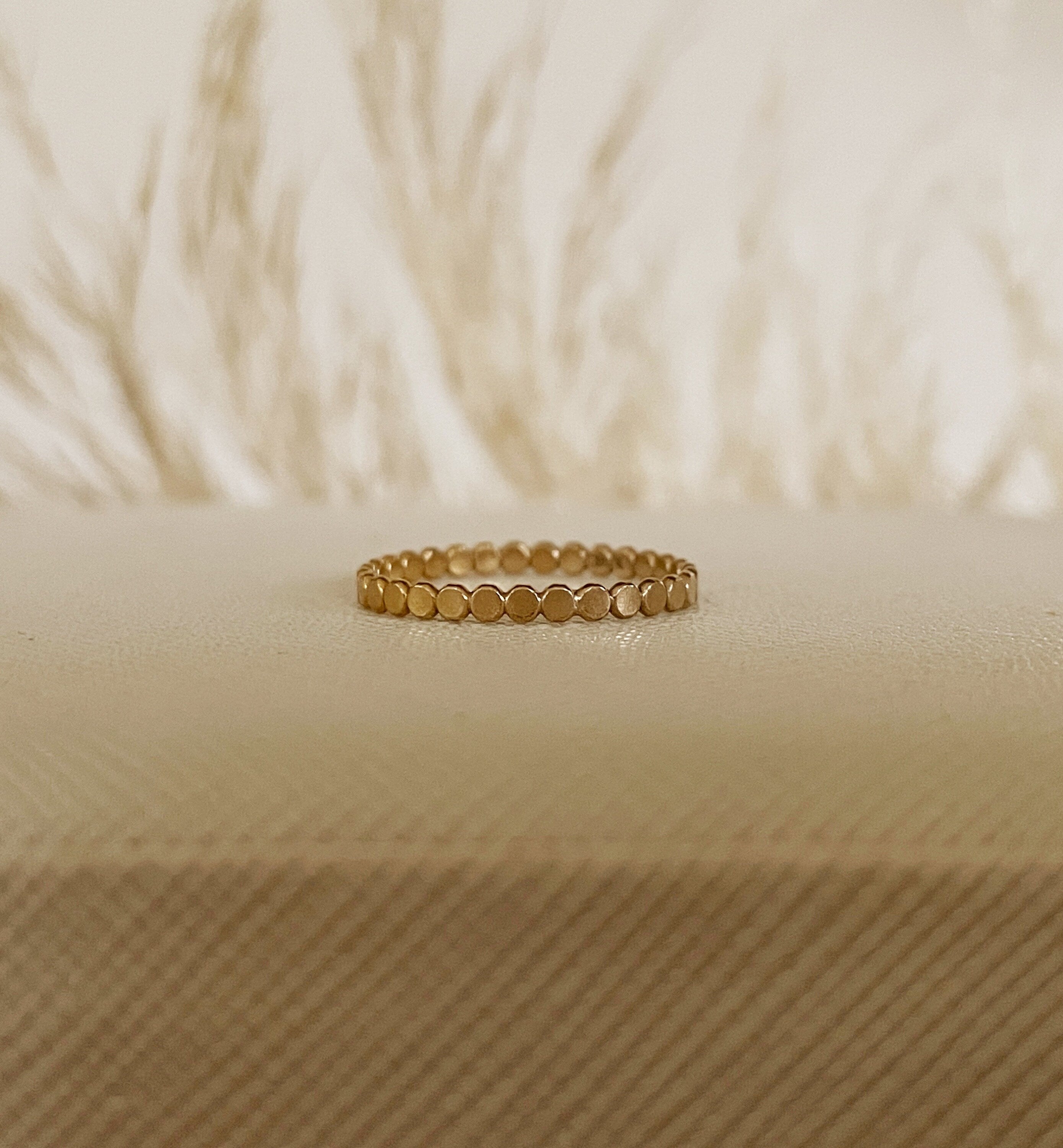 Bodi hammered BEAD STACKING RING /14k gold filled bead ring/ circle ring/ boho ring/ dot ring/ hammered gold ring/ gold stacking ring