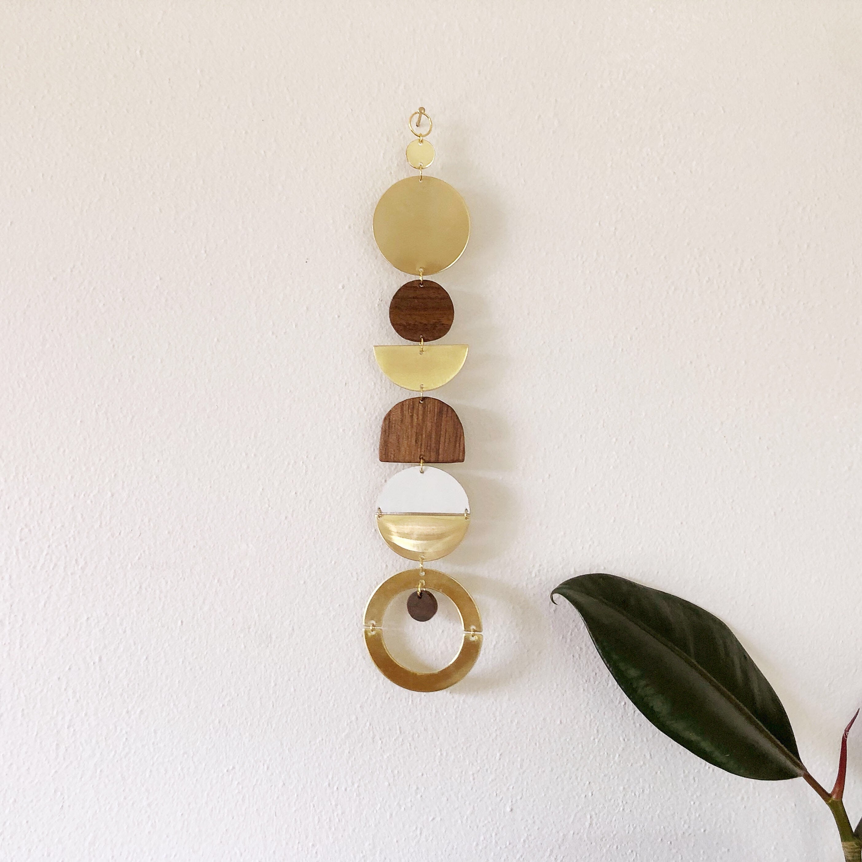 The GENSEN MID CENTURY wall hanging/wall jewelry/wall decor/walnut art/moon wall decor/wall accessory/midcentury jewelry/home gift