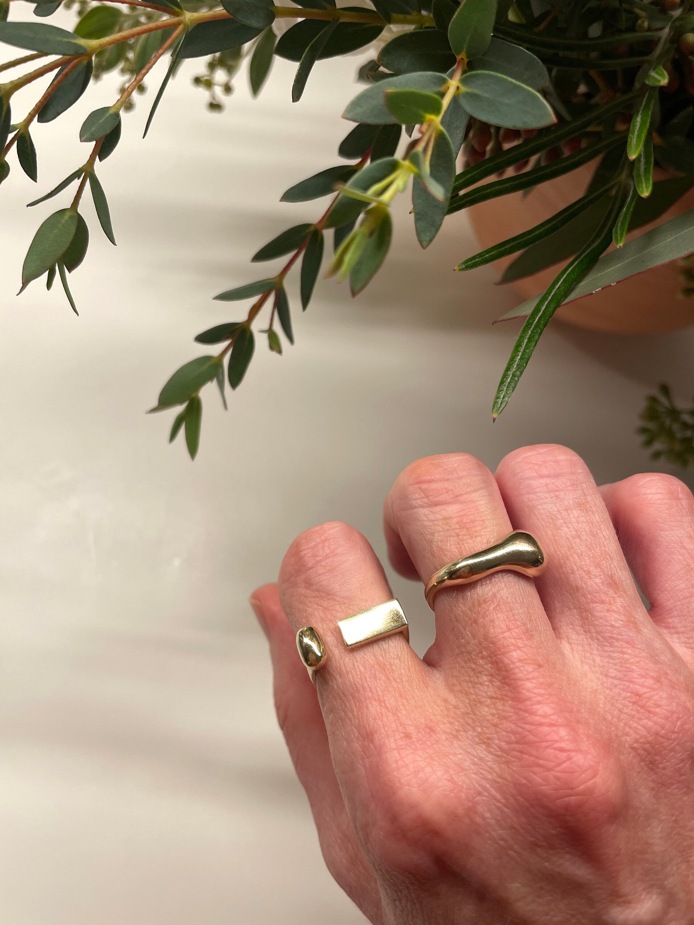 ADRA minimalist STATEMENT Bar RING/ adjustable ring/ cocktail ring/ index ring/ boho ring/ modern ring/ gold statement ring/ nordymade