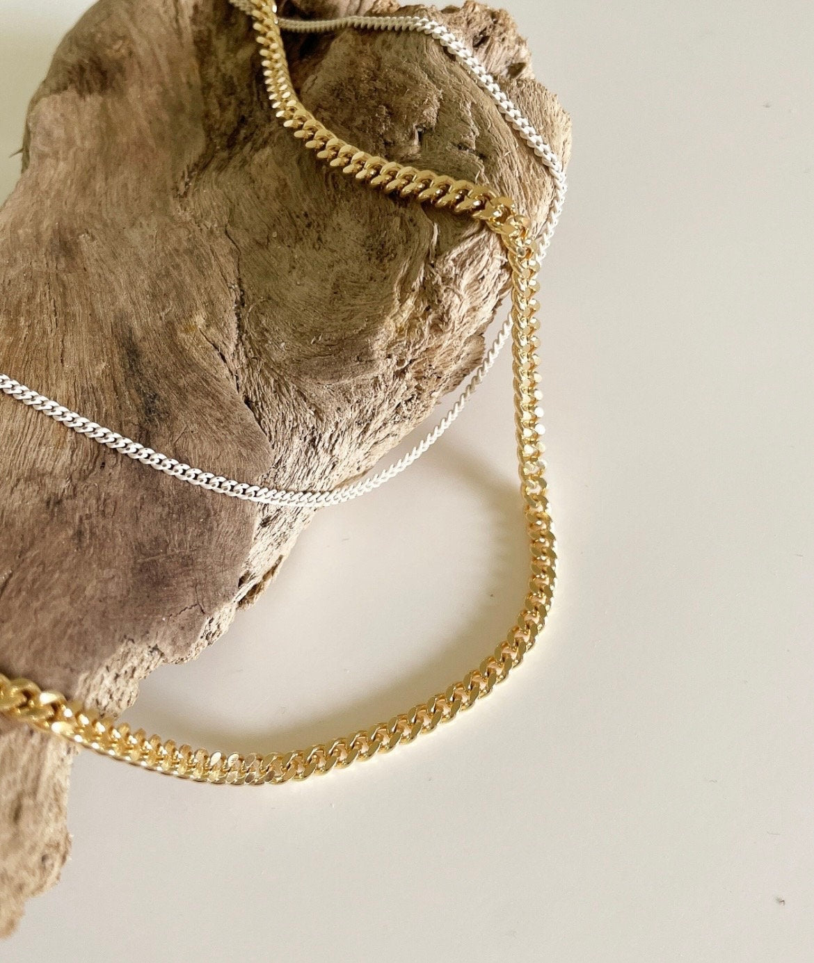 Cait CUBAN CURB CHAIN necklace/ layering necklace/gold curb necklace/ gold chunky chain/ chunky necklace/ chunky gold layering chain