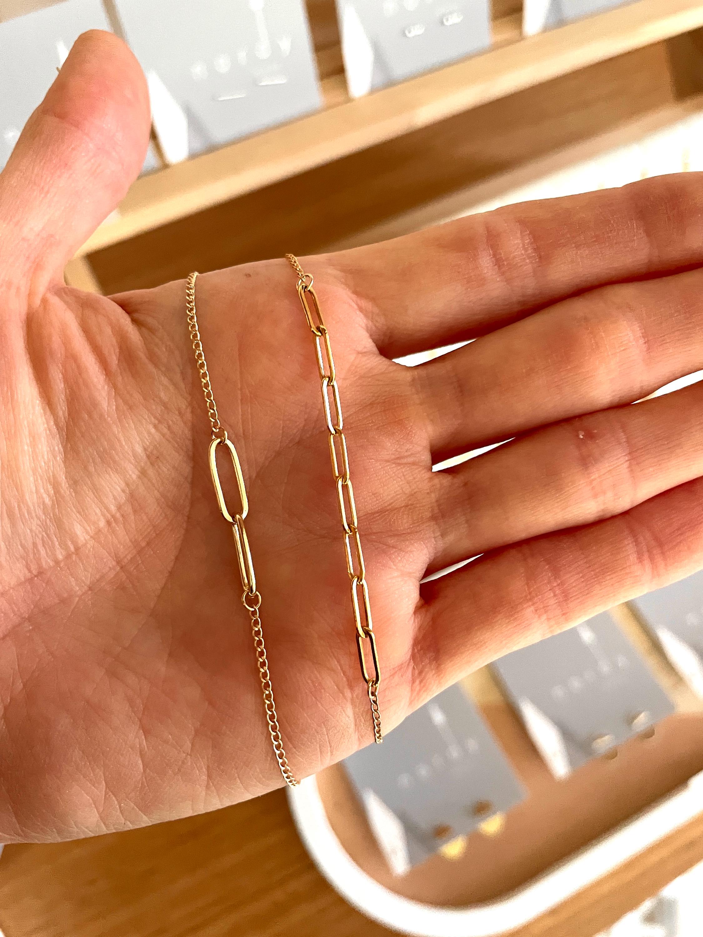 MYA minimalist linked 'together' FRIENDSHIP NECKLACE/14K Gold Filled necklace/paperclip chain/ paperclip necklace/simple link gold necklace