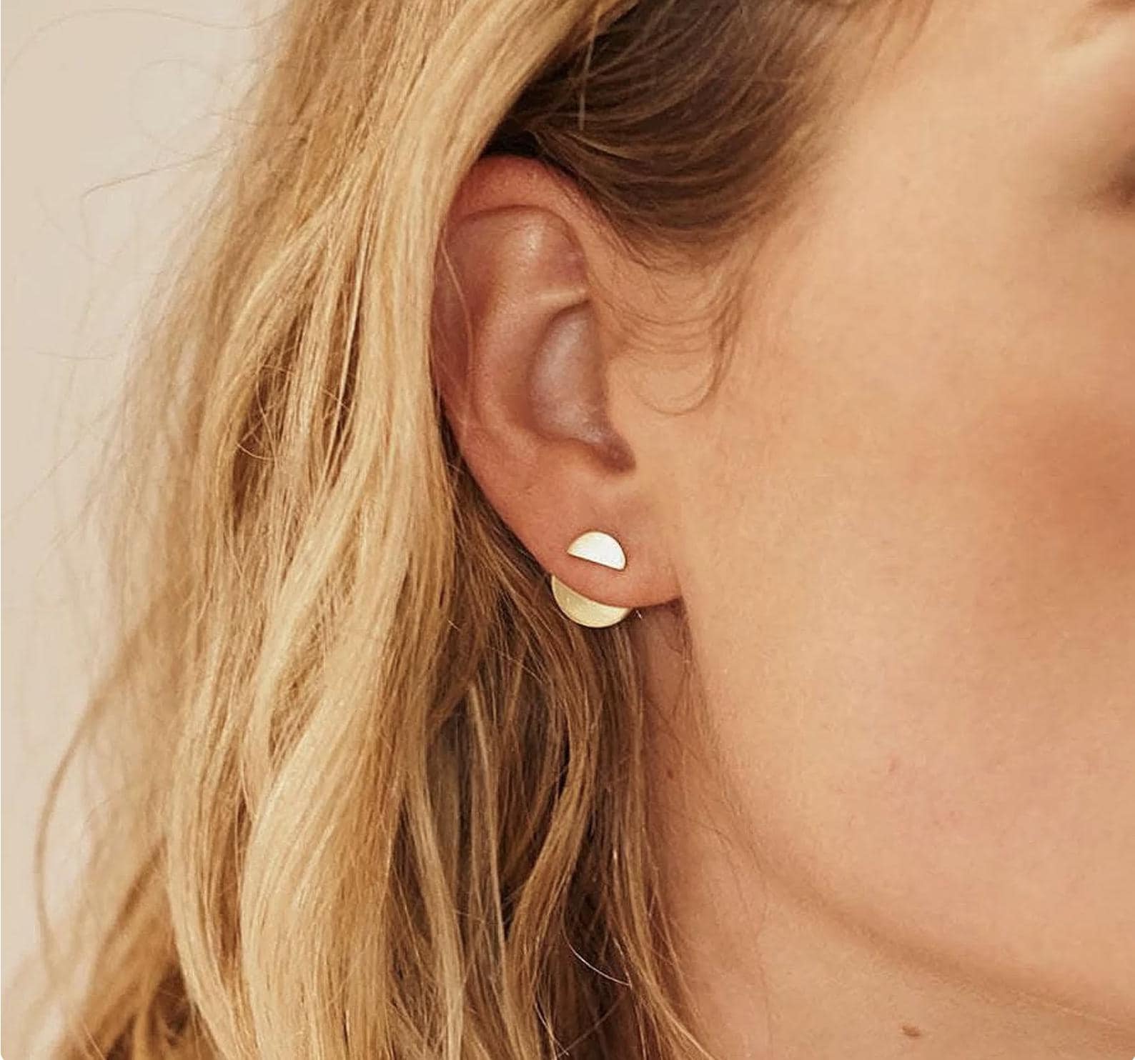 sterling silver CLOUD STUDS/ gold fill crescent moon studs/moon earrings/ star studs/ star earrings/celestial earrings/ gold star earrings