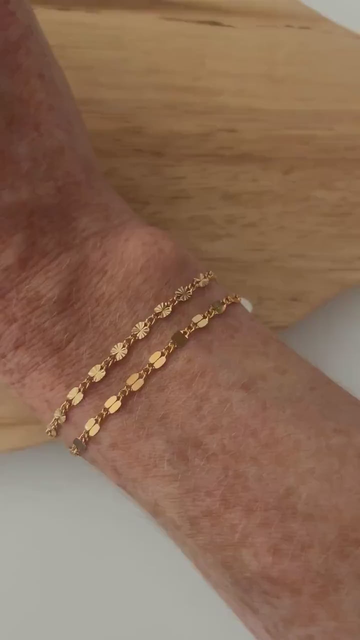 14K GOLD FILL starburst BRACELET/ gold sparkle chain bracelet/ Friendship bracelet/minimalist gold bracelet/ dainty chain bracelet/