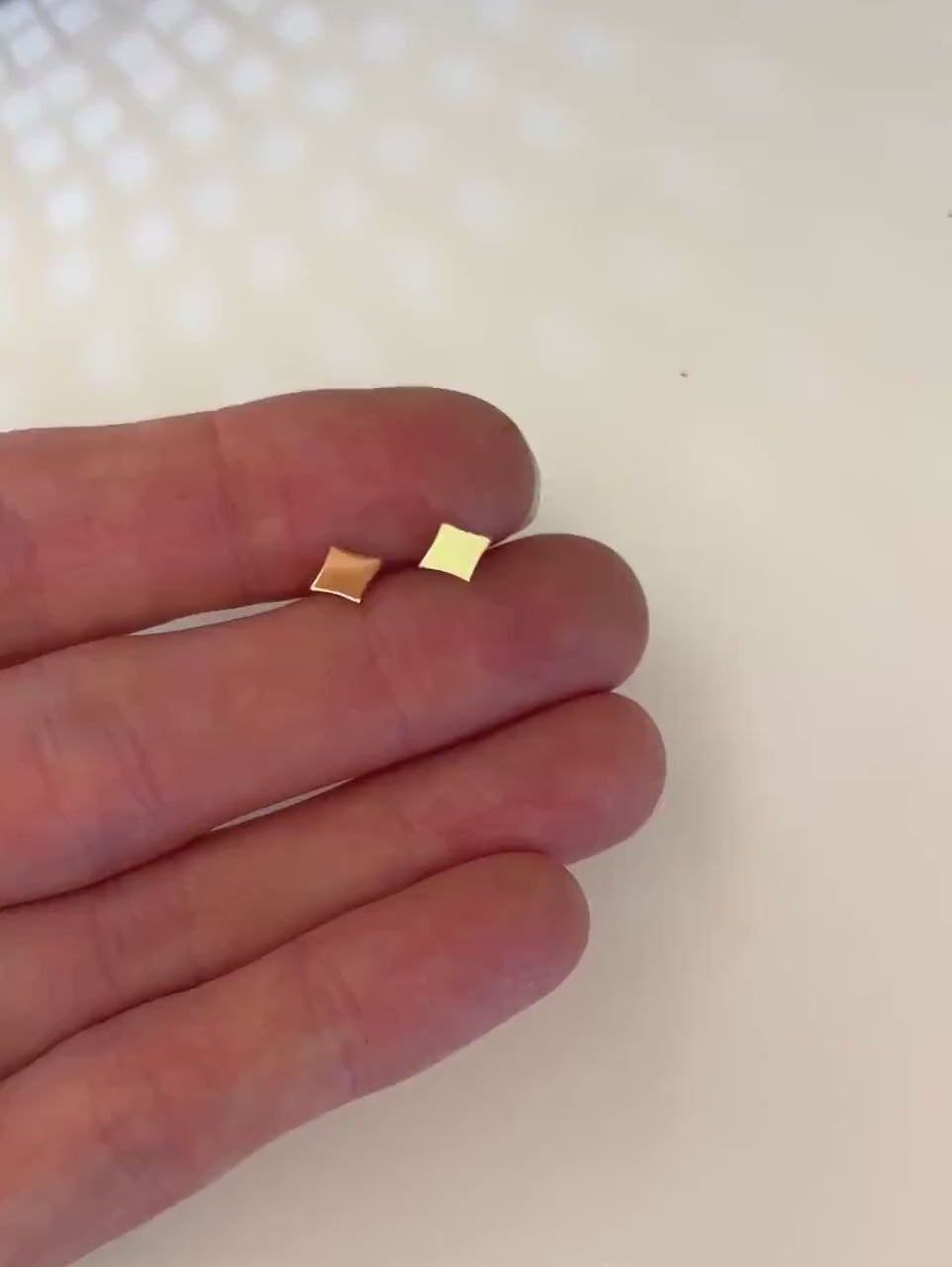 14K gold fill MINIMALIST DIAMOND STUDS/ sparkle studs/ kite studs/ rhombus studs/ simple studs/ dainty earrings/ star studs/star earrings