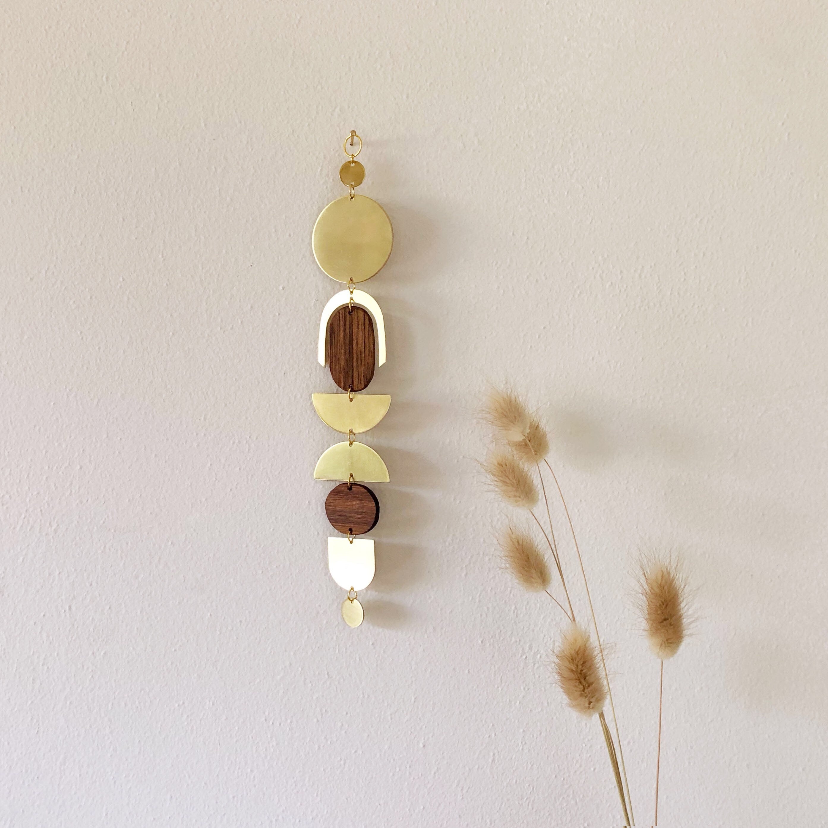 The NYLUND MID CENTURY wall hanging/wall jewelry/wall decor/walnut art/moon wall decor/wall accessory/midcentury jewelry/home gift