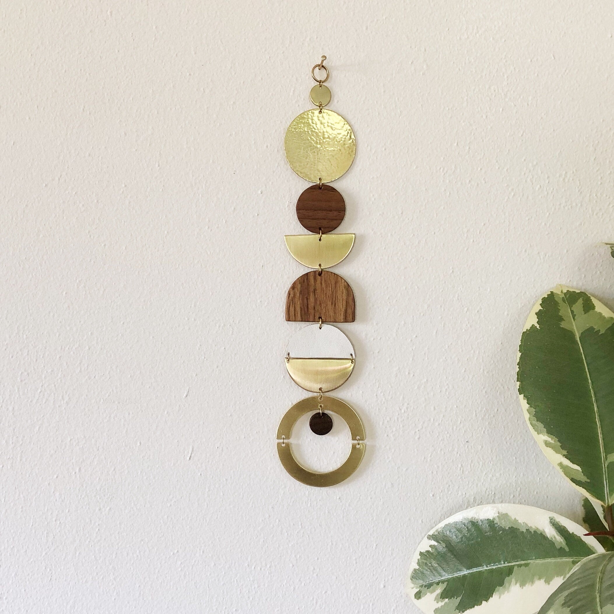 The GENSEN MID CENTURY wall hanging/wall jewelry/wall decor/walnut art/moon wall decor/wall accessory/midcentury jewelry/home gift