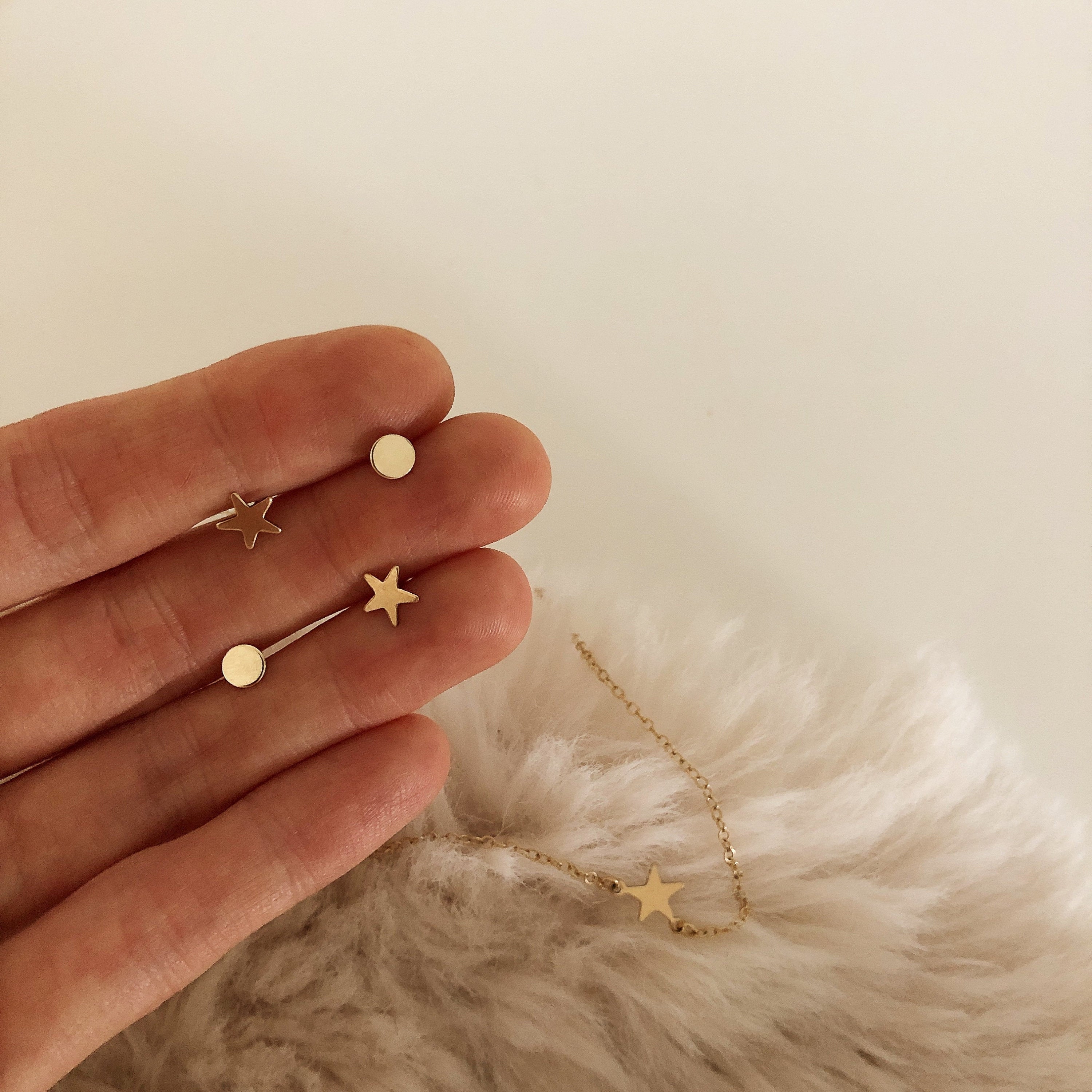 EMM minimalist DOT STUDS/14k gold filled studs/gold studs/simple studs/jewelry set/mix and match studs/hypoallergenic earrings/nordymade