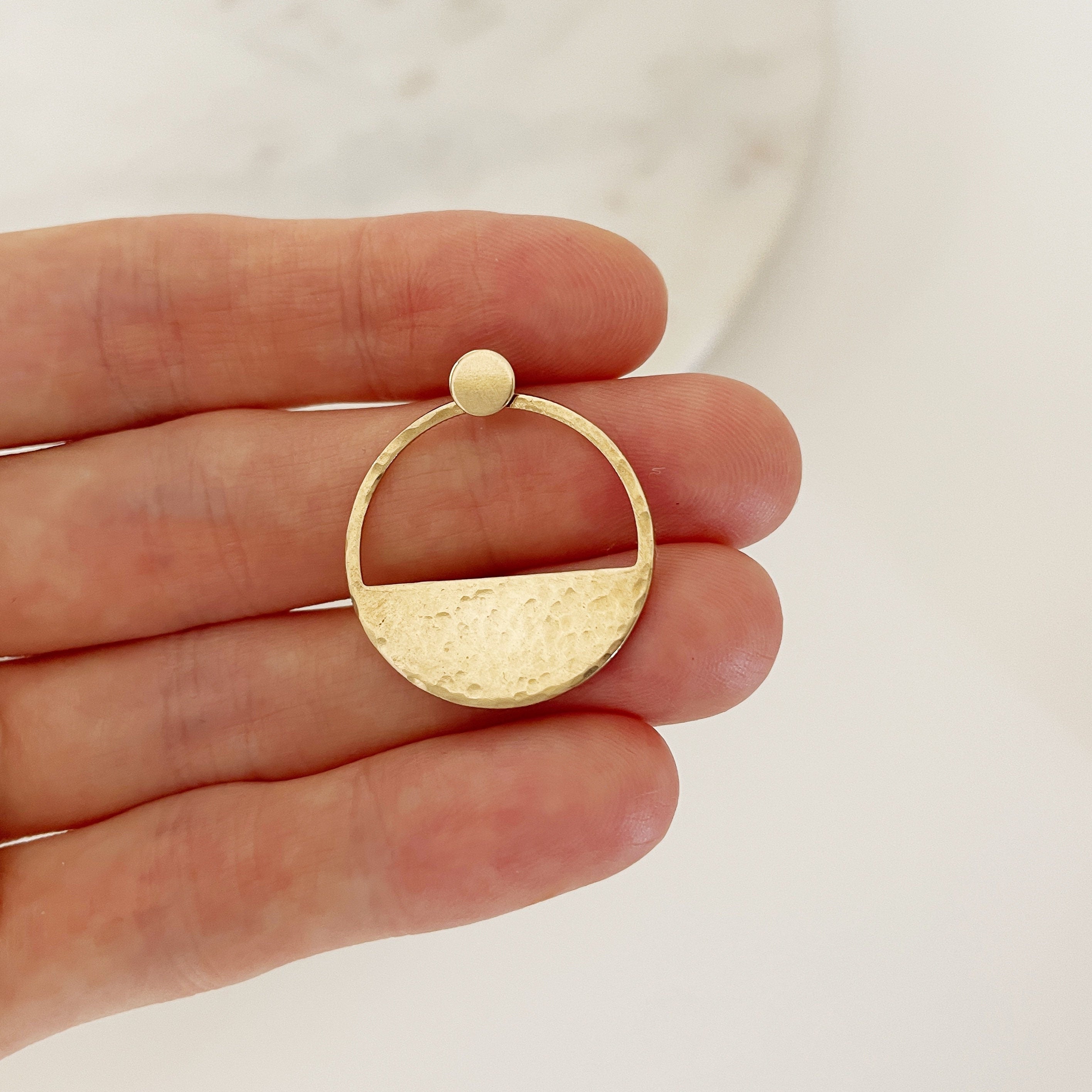 MIRA minimalist segment hoop EAR JACKET studs/earring jacket/half moon studs/minimalist earrings/hypoallergenic earrings/nordymade