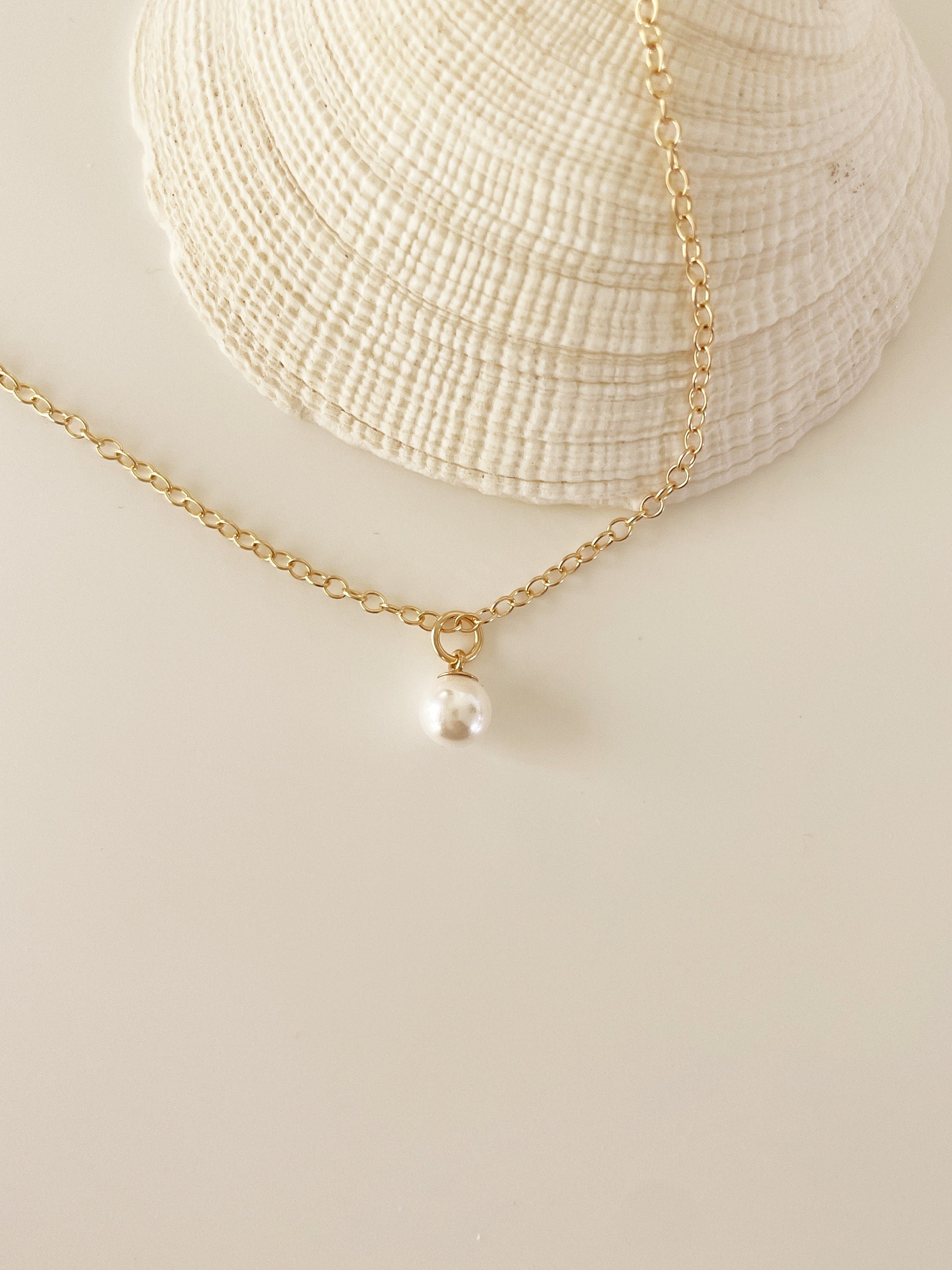 ISLA FRESHWATER drop PEARL necklace/14k gold filled necklace/choker/dainty necklace/gold filled jewelry/layering neclacke/simple necklace