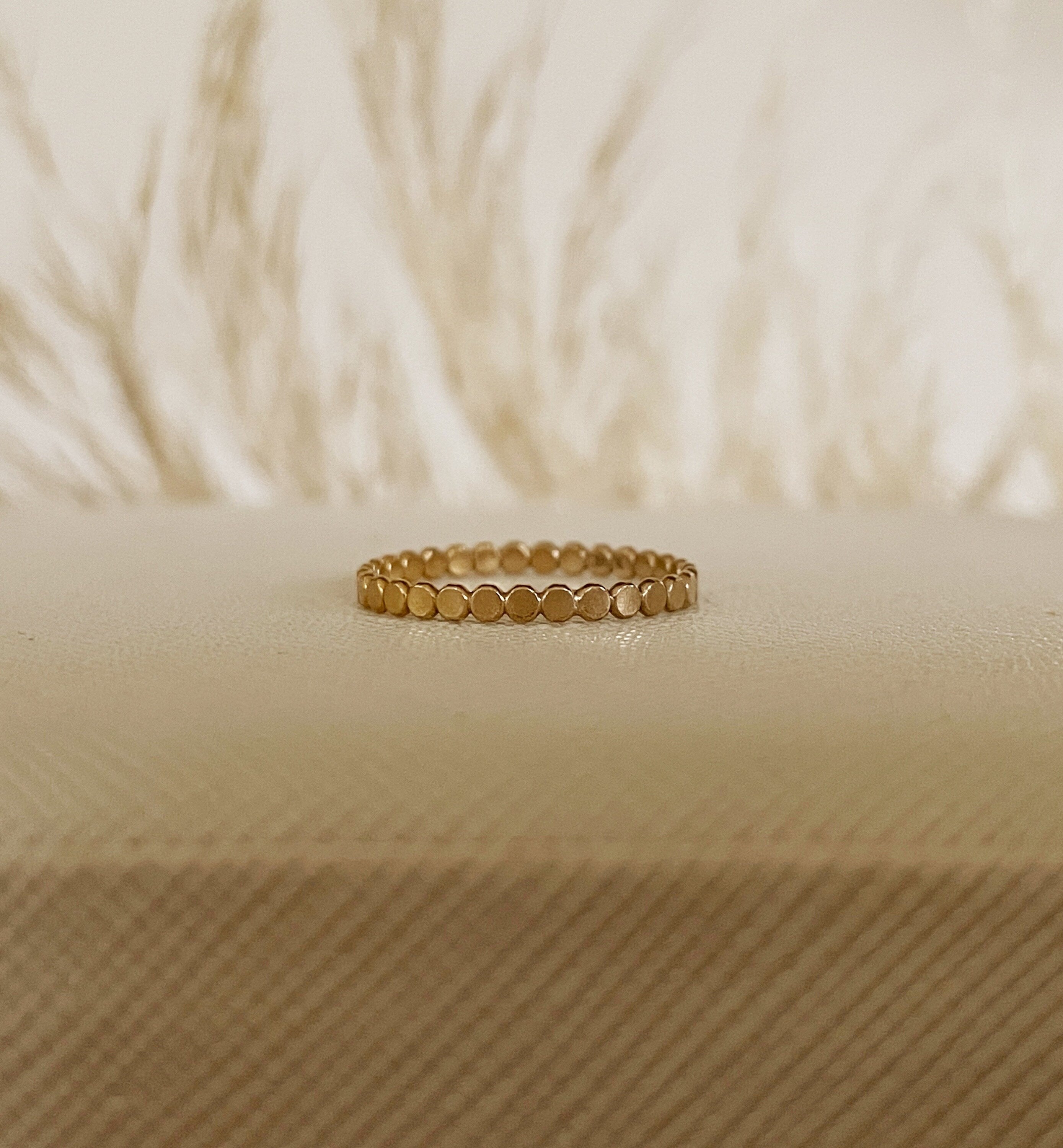 Bodi hammered BEAD STACKING RING /14k gold filled bead ring/ circle ring/ boho ring/ dot ring/ hammered gold ring/ gold stacking ring